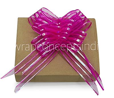 Organza Stripe Pull Bows - 50mm