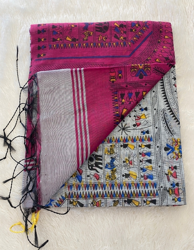 Veeksha - The Cotton Saree with Warli Art SWS109