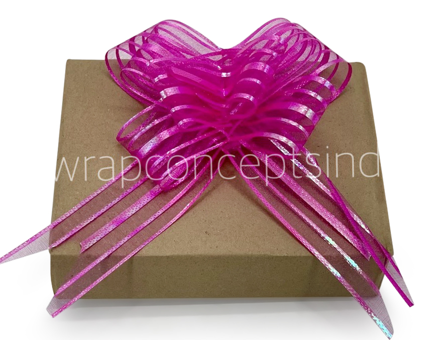 Organza Stripe Pull Bows - 50mm