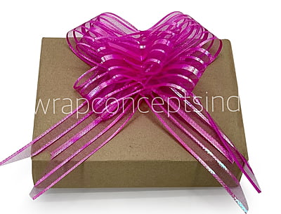 Organza Stripe Pull Bows - 50mm
