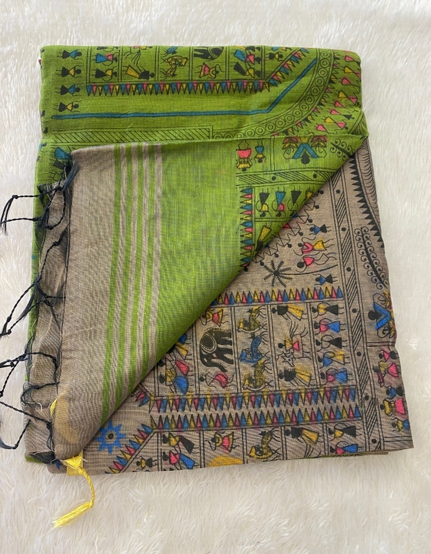 Veeksha - The Cotton Saree with Warli Art SWS109