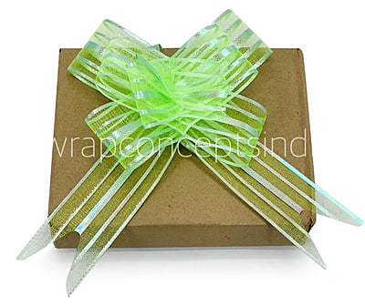 Organza Stripe Pull Bows - 50mm