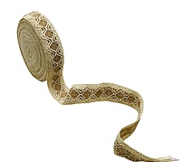 Rustic Natural Jute Lace Trim Ribbon