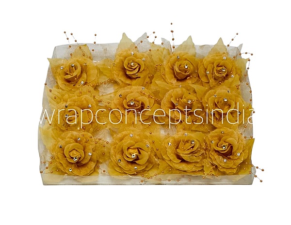 Caramel Pearl Embellished Rose