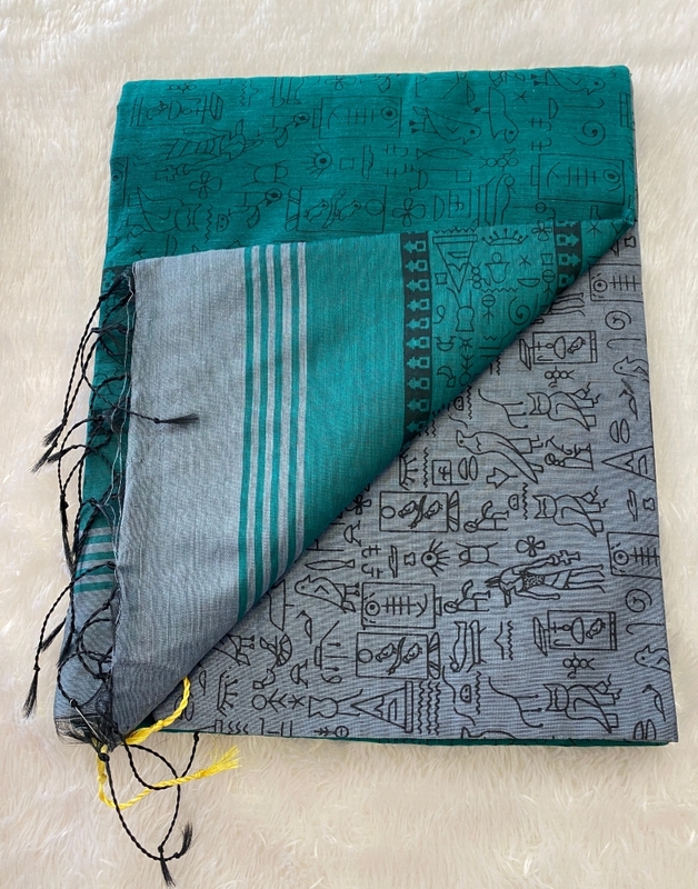 Veeksha - The Cotton Saree with Madhubani Art SWS110