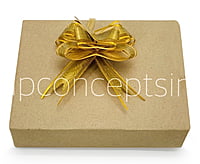 Print & Gold Pull Bows - 30mm