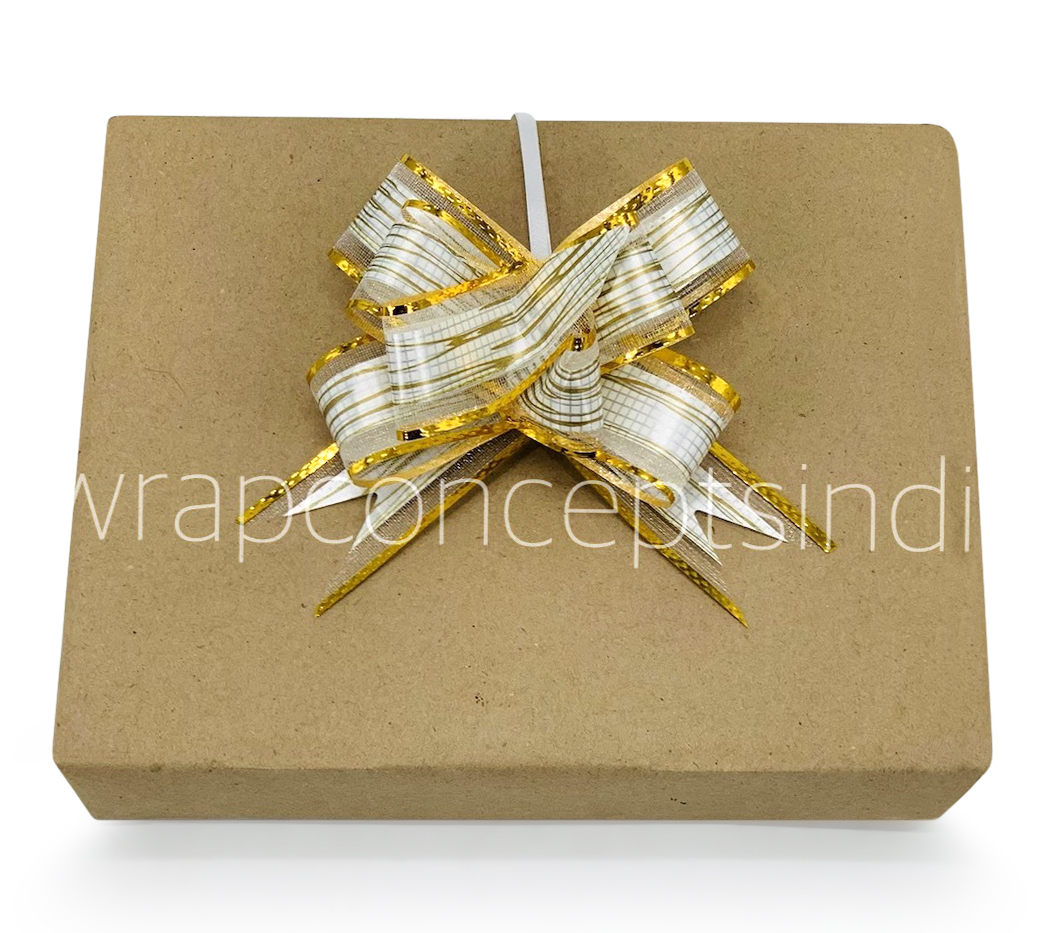 Print & Gold Pull Bows - 30mm