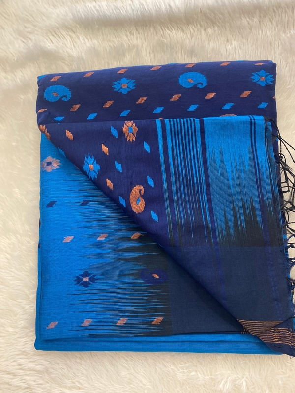 Veeksha - The Cotton Saree with Ikkat Border SWS113