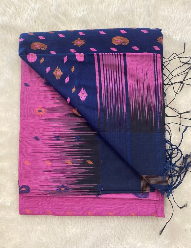 Veeksha - The Cotton Saree with Ikkat Border SWS113