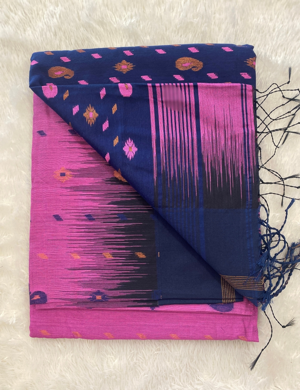 Veeksha - The Cotton Saree with Ikkat Border SWS113