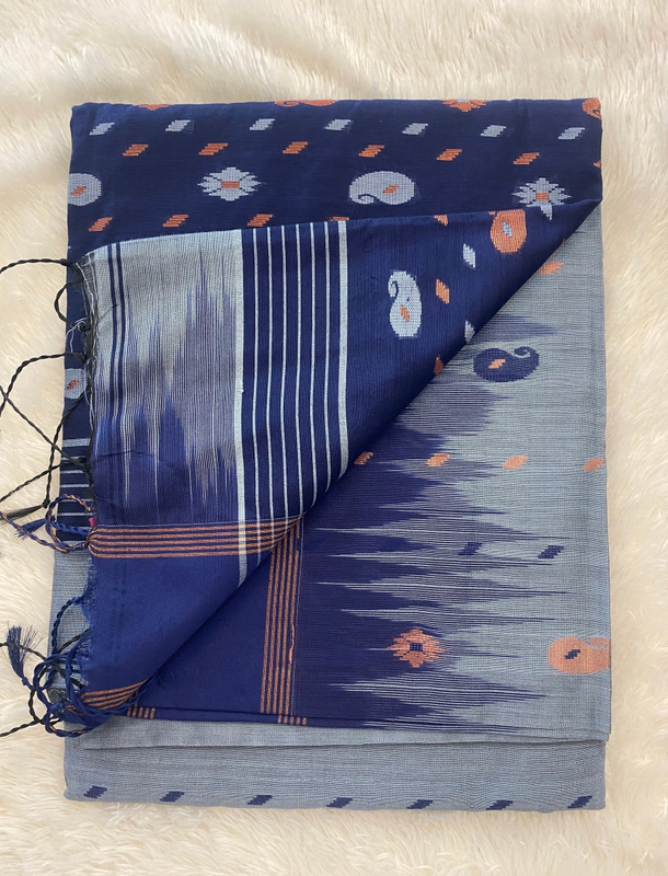 Veeksha - The Cotton Saree with Ikkat Border SWS113