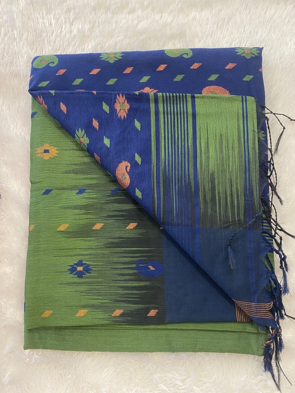 Veeksha - The Cotton Saree with Ikkat Border SWS112