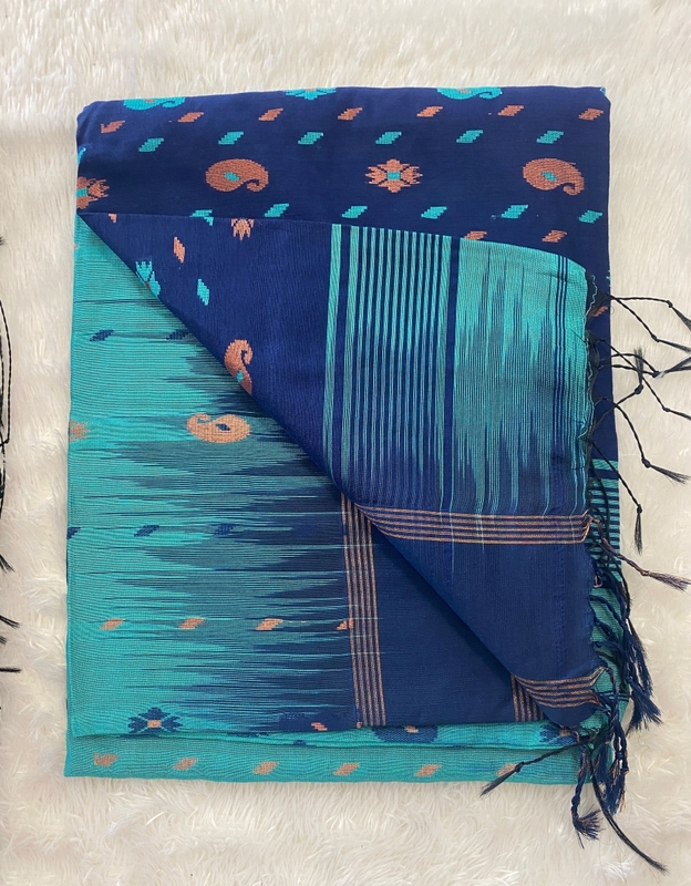 Veeksha - The Cotton Saree with Ikkat Border SWS112