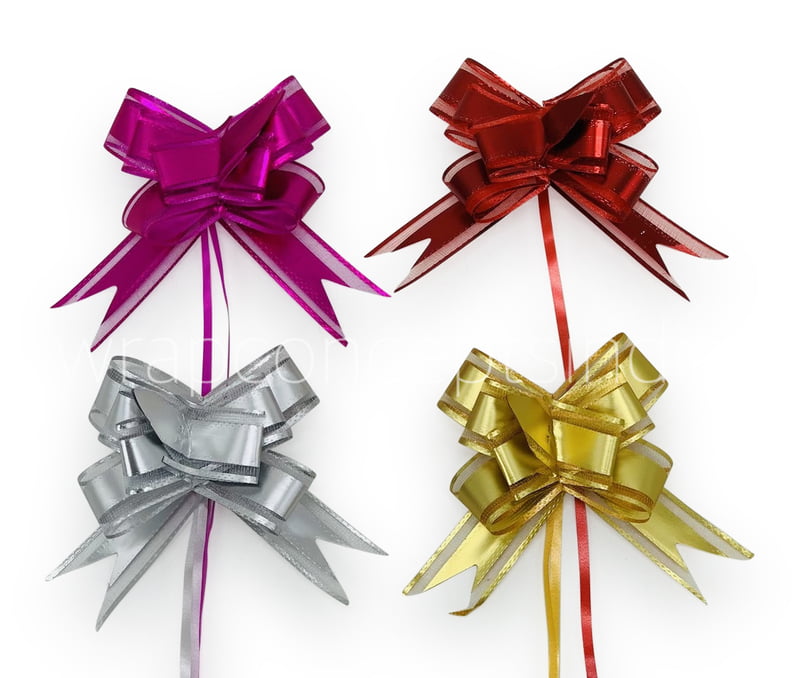 Organza & Metallic Pull Bows - 30mm