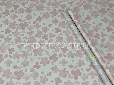 Blush & Lilac Bloom Gift Wrap Set – Lemon & Pink Blooms (Set of 2 Sheets)