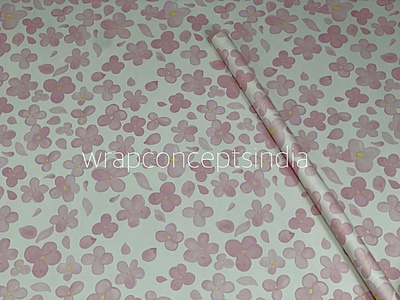 Blush & Lilac Bloom Gift Wrap Set – Lemon & Pink Blooms (Set of 2 Sheets)