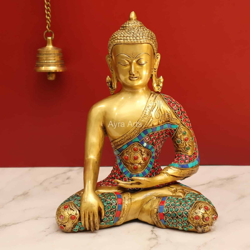 Buddha Stone Work 12 Inch