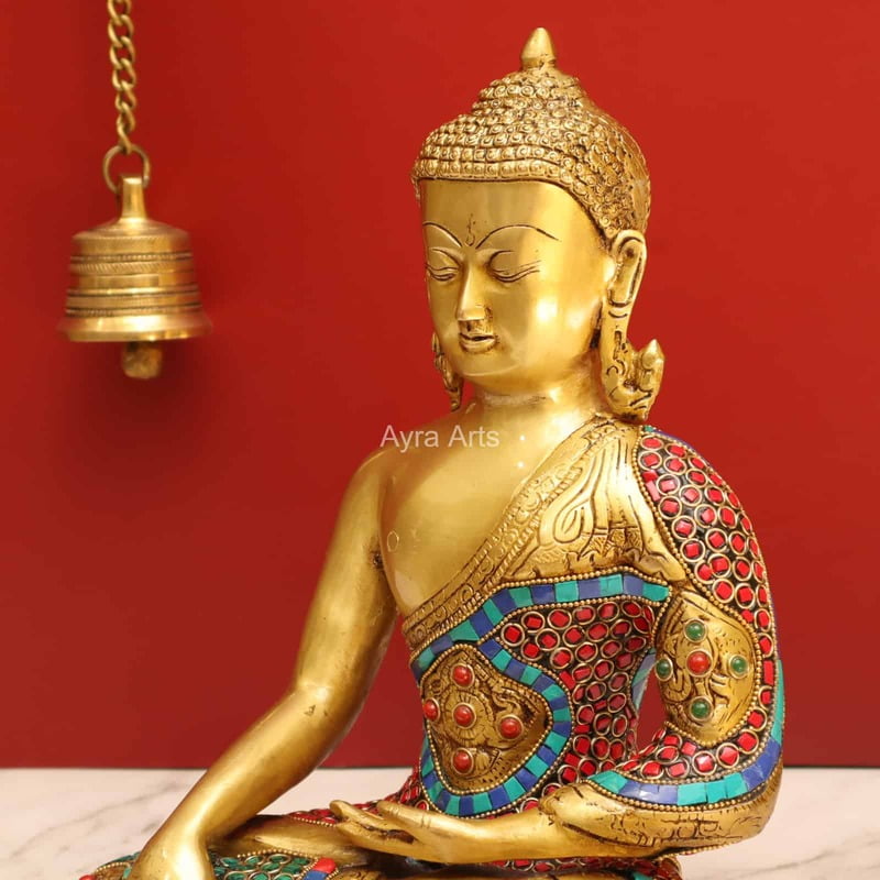 Buddha Stone Work 12 Inch