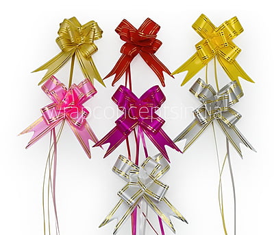 Pull Bows with Gold Edges - 30mm