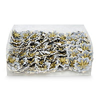 Flower with gold glitter petals on stick - Grey