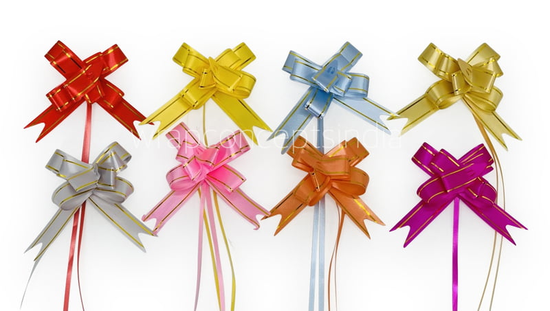 Pull Bows with Gold Edges - 20 mm