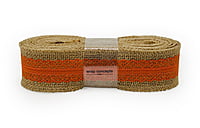 Burlap Ribbon with Colored Lace