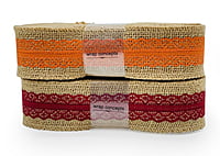 Burlap Ribbon with Colored Lace