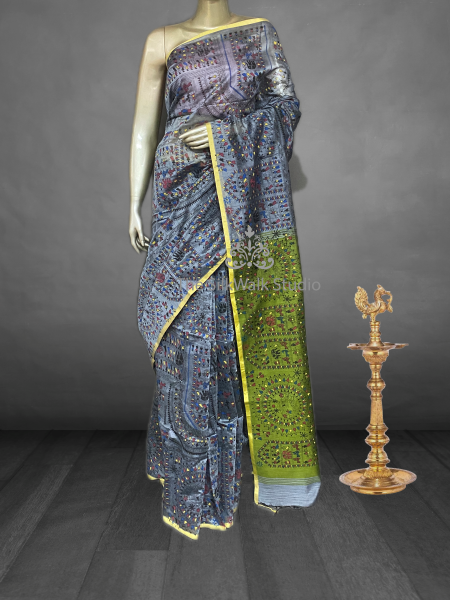 Veeksha - The Cotton Saree with Warli Art SWS109