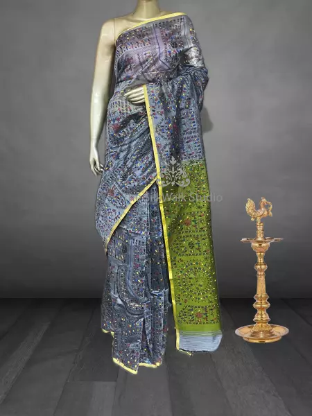 Veeksha - The Cotton Saree with Warli Art SWS109