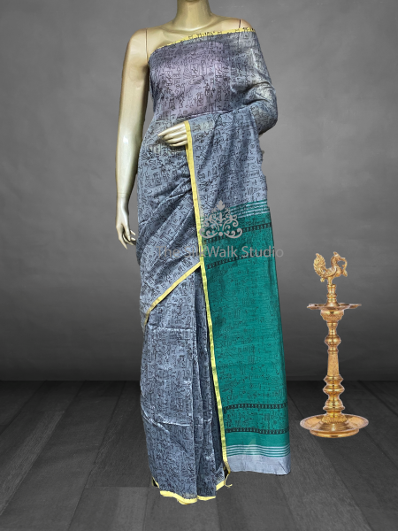 Veeksha - The Cotton Saree with Madhubani Art SWS110