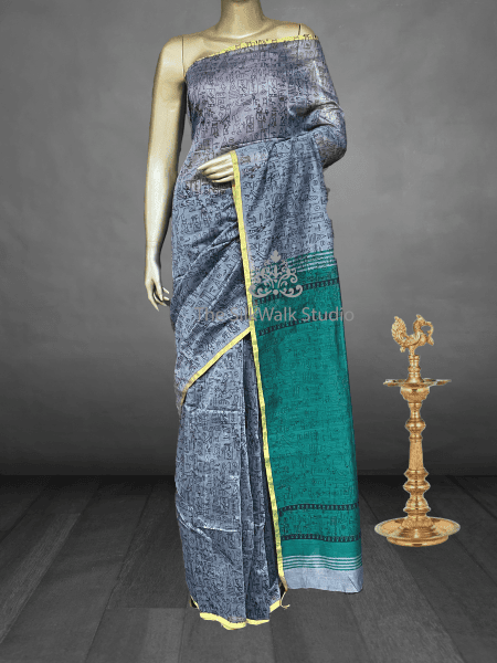 Veeksha - The Cotton Saree with Madhubani Art SWS110