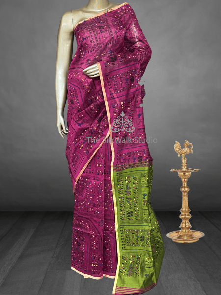 Veeksha - The Cotton Saree with Warli Art SWS108