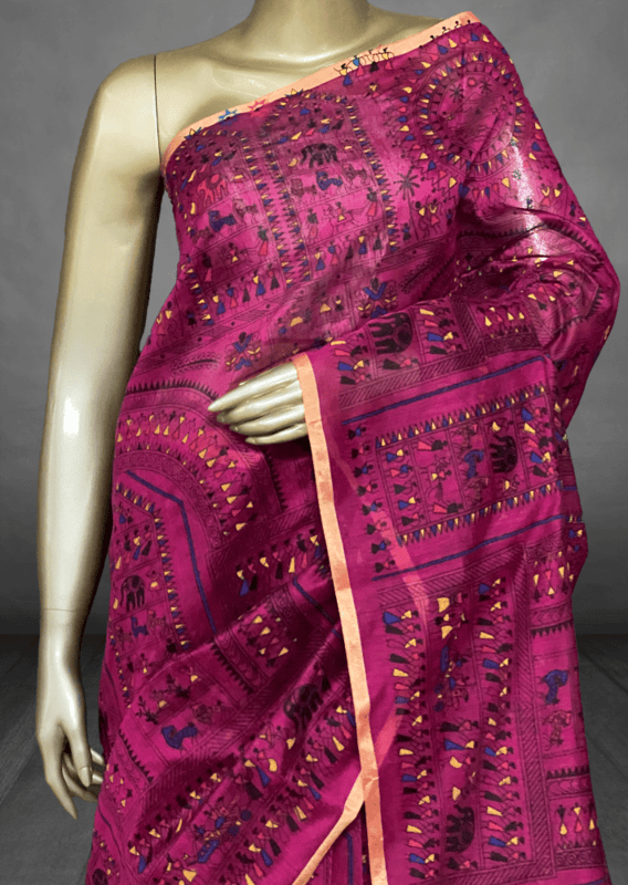 Veeksha - The Cotton Saree with Warli Art SWS108