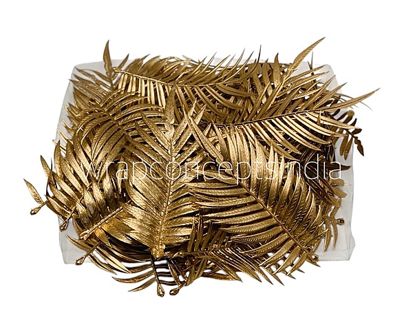 Golden Palm Leaf Spray