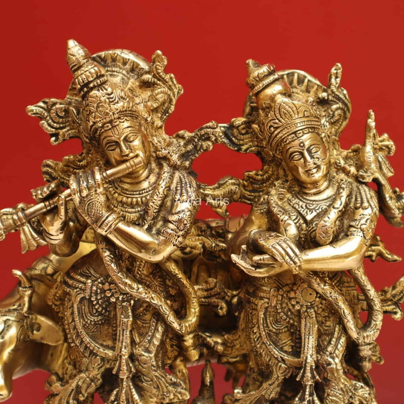 Radha Krishna With Cow 12.5 Inch Height