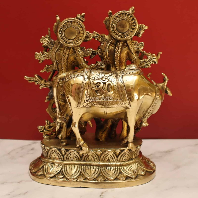Radha Krishna With Cow 12.5 Inch Height