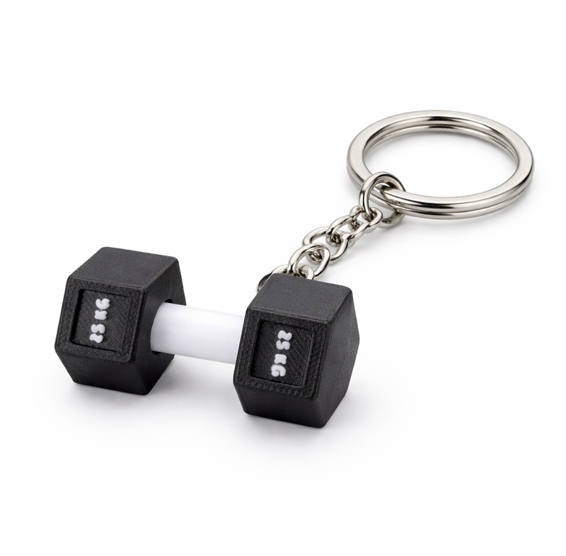 Mini Dumbbell Keychain