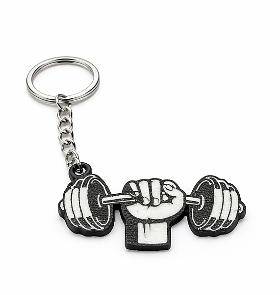 Power Lift Dumbbell Keychain