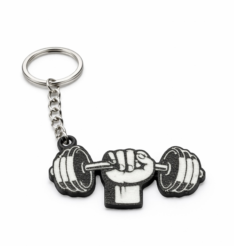 Power Lift Dumbbell Keychain
