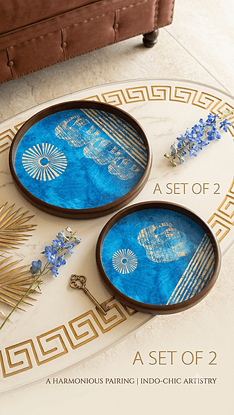 SET OF 2 ELE TRAYS