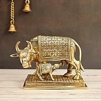 Brass Cow And Calf