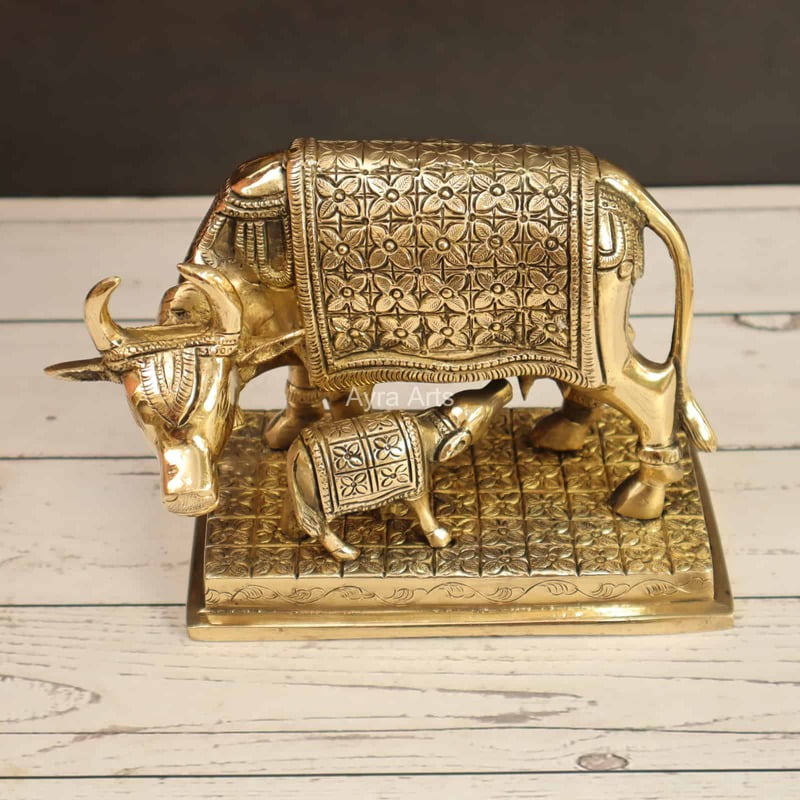 Brass Cow And Calf
