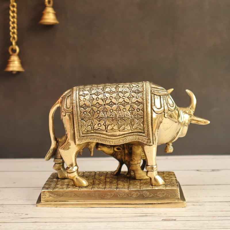 Brass Cow And Calf