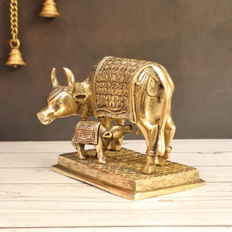 Brass Cow And Calf