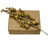 Glitter Berry Branch - Gold/Champagne