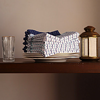 Heritage Green and Navy Check Kitchen Towels