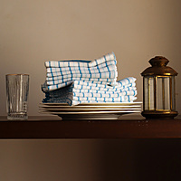Classic Blue Check Kitchen Towels