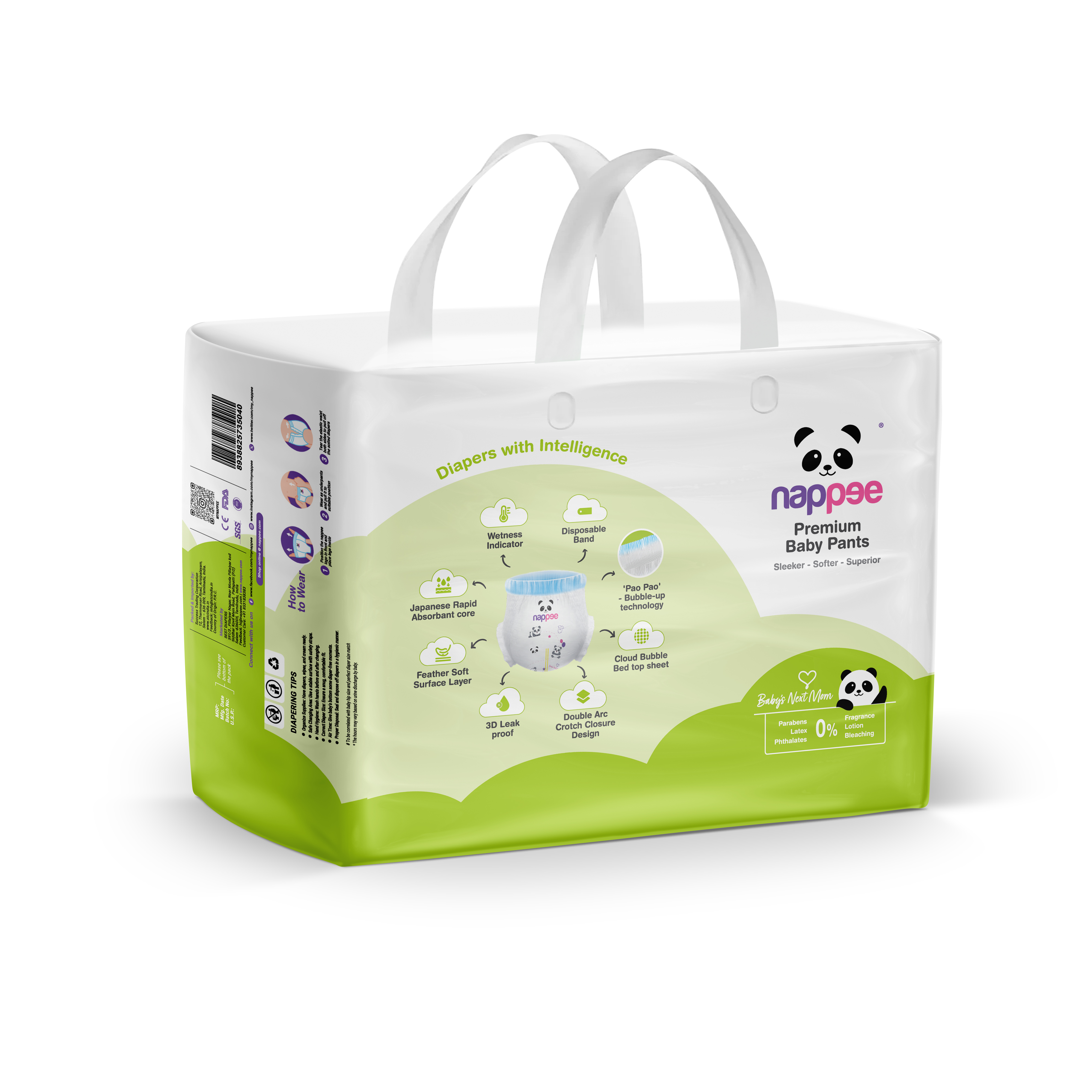 Nappee - Premium Baby Diaper - XXXL - 40 Pcs (Pant type /Pull-ups Type) Nappee - Premium Baby Diaper - XXXL - 40 Pcs (Pant type /Pull-ups Type)