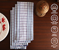 Heritage Green and Navy Check Kitchen Towels