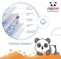 Nappee - Premium Baby Diaper - Small - 62 Pcs (Pant type /Pull-ups Type)